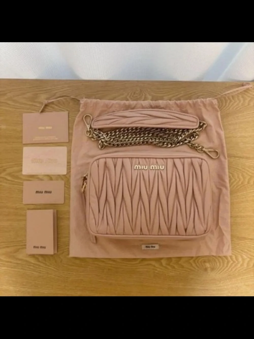 Miu Miu Quilted Pink Leather Crossbody Camera Bag with Gold Chain